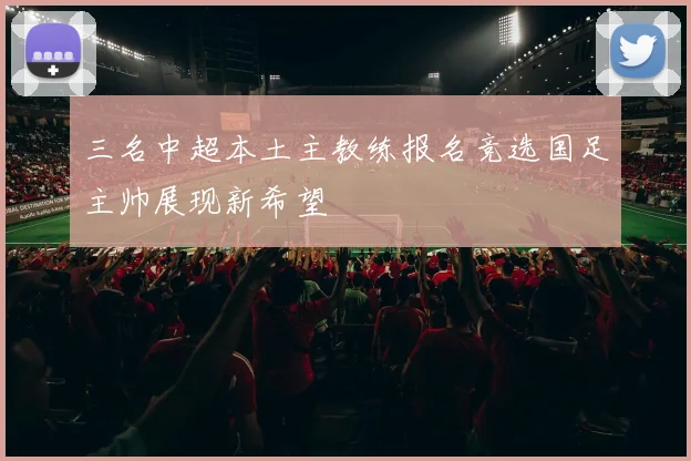 三名中超本土主教练报名竞选国足主帅展现新希望