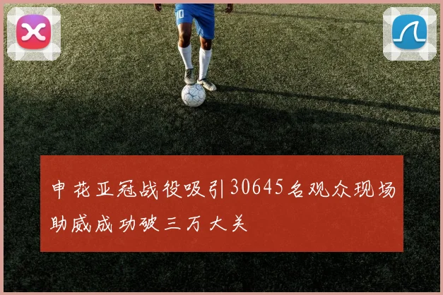 申花亚冠战役吸引30645名观众现场助威成功破三万大关